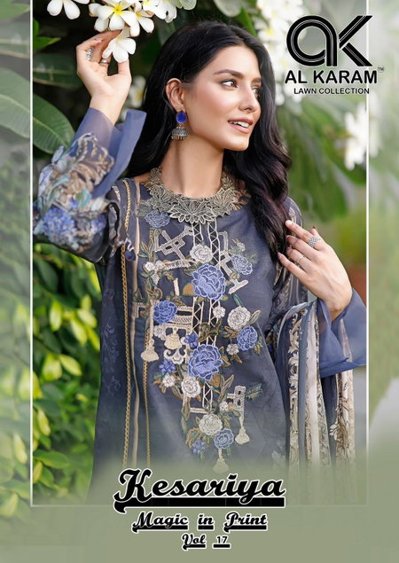 Kesariya Vol 17 By Al Karam Cambric Cotton Wholesale Dress Material In India